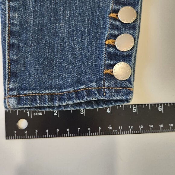 L'AGENCE Piper Skinny High Rise Jeans Womens 27 Dark Wash Button Ankle Stretch - Picture 11 of 11
